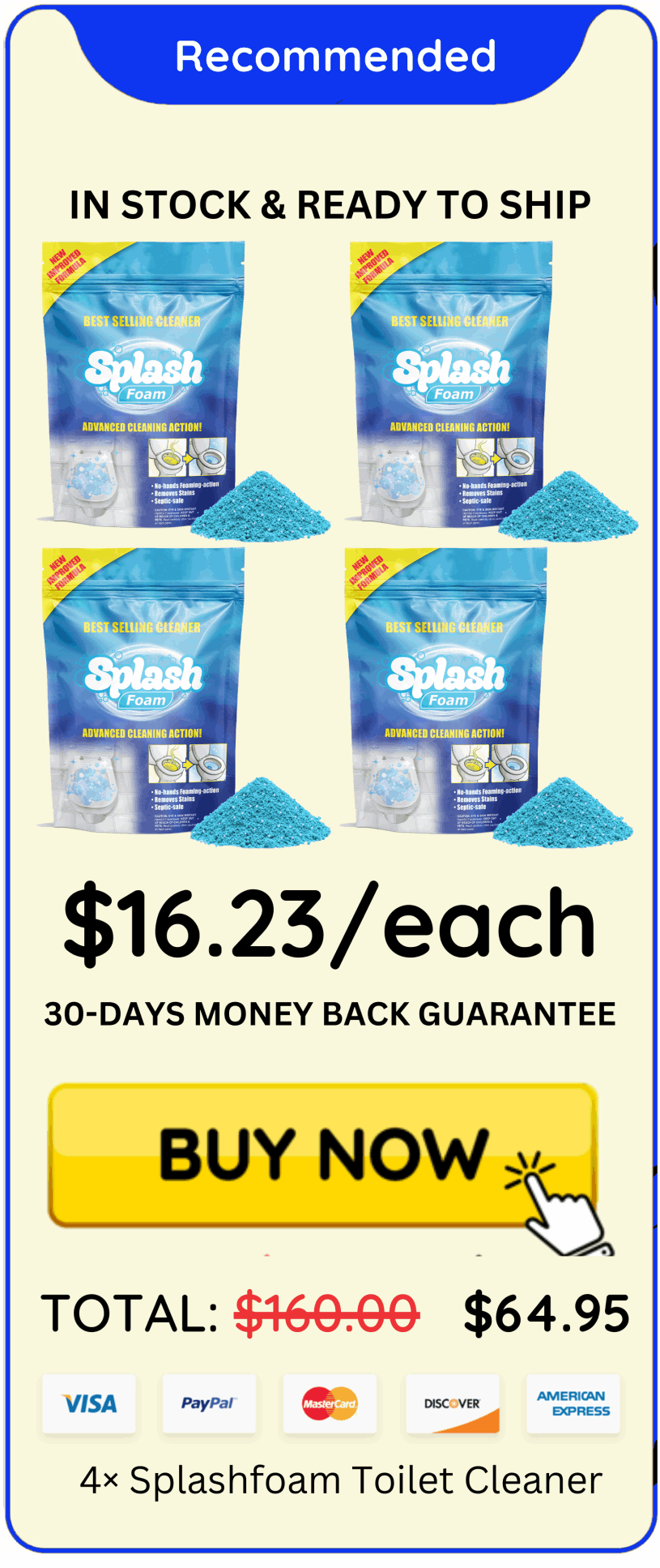 Splashfoam Toilet Cleaner offer price 